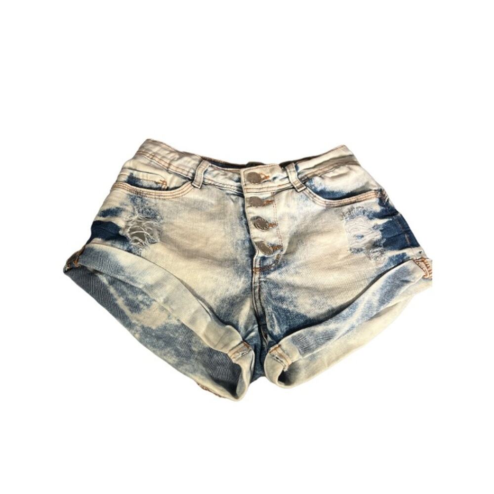 Girls Size 14 Jezzian Embroidered Jean Shorts Ice Cream Patch